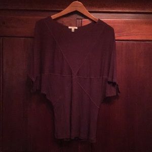 Anthropologie Bordeaux Burgundy Dolman Sleeve top